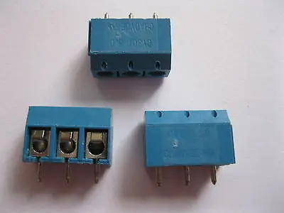 

100 шт. синий 3way шаг 5,0 мм винтовой клеммный блок коннектор CY301