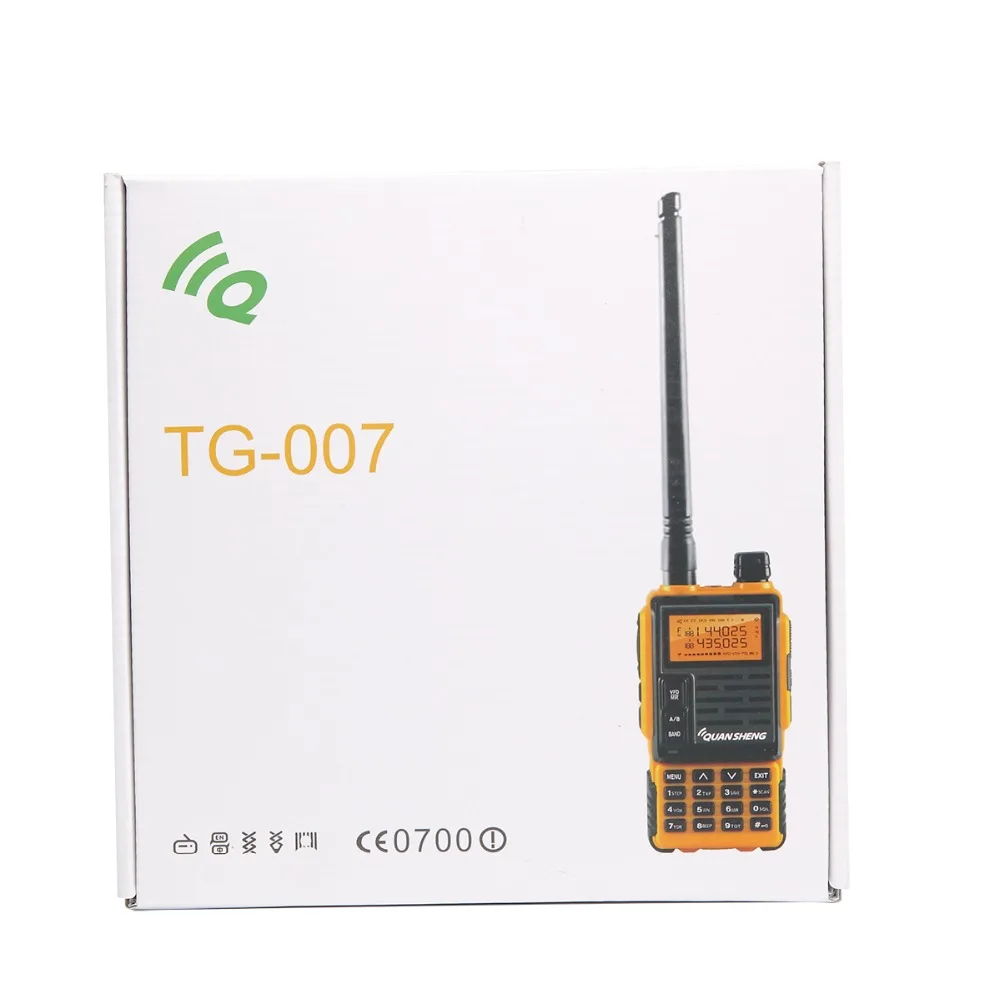 Quansheng TG-007 VHF UHF двухдиапазонный DTMF FM 10 км длинный диапазон 128CH Ham Радио рация сестра Quansheng TG-UV2 плюс UV-R50