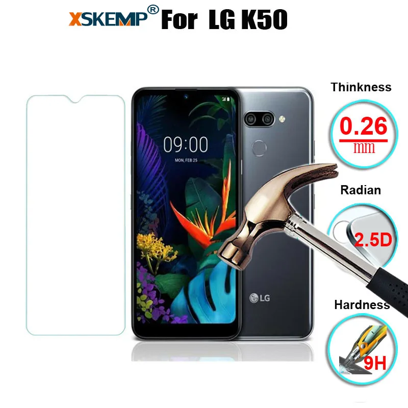 XSKEMP для LG G8 тонкий/G8s тонкий/K50/K40/Q60/V50 ThinQ натуральная абсолютная новинка! Премиум закаленное Стекло Экран Защитная пленка для покрытия - Цвет: for LG K50