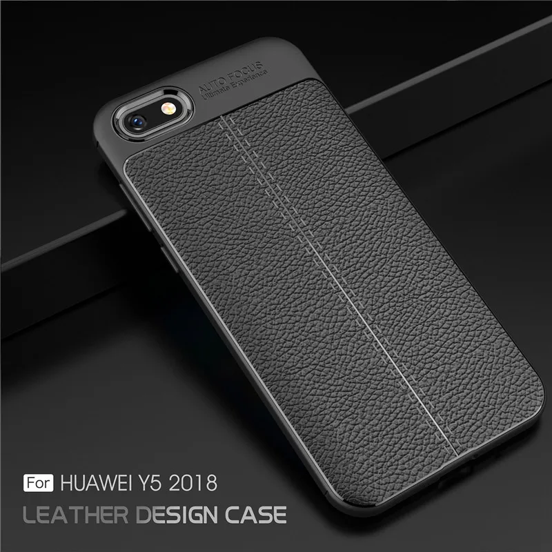 

Huawei Y5 Lite 2018 Case Carbon Fiber TPU Silicone leather Soft Full Back Cover For Huawei Y5 Lite 2018 DRA-LX5 DRA LX5 Y5Lite