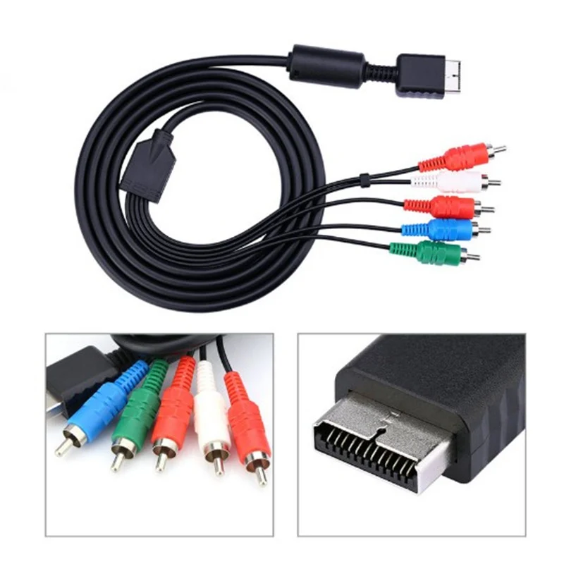 

For PS2 PS3 TV AV Video-Audio R20 Analog AV Multi Out to Component Cable 6ft(1.8m) For Playstation 2 3