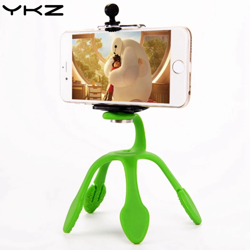 YKZ Phone Holder Mini Flexible Leg Octopus Bracket Selfie Stand Mount
