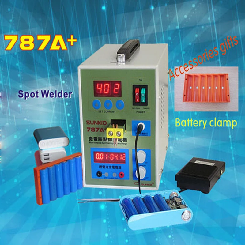 

20pcs/lot POWER 787A+ MCU Spot Welder with Soldering Iron Station Applicable Notebook and Phone Battery Precision Welding Pedal