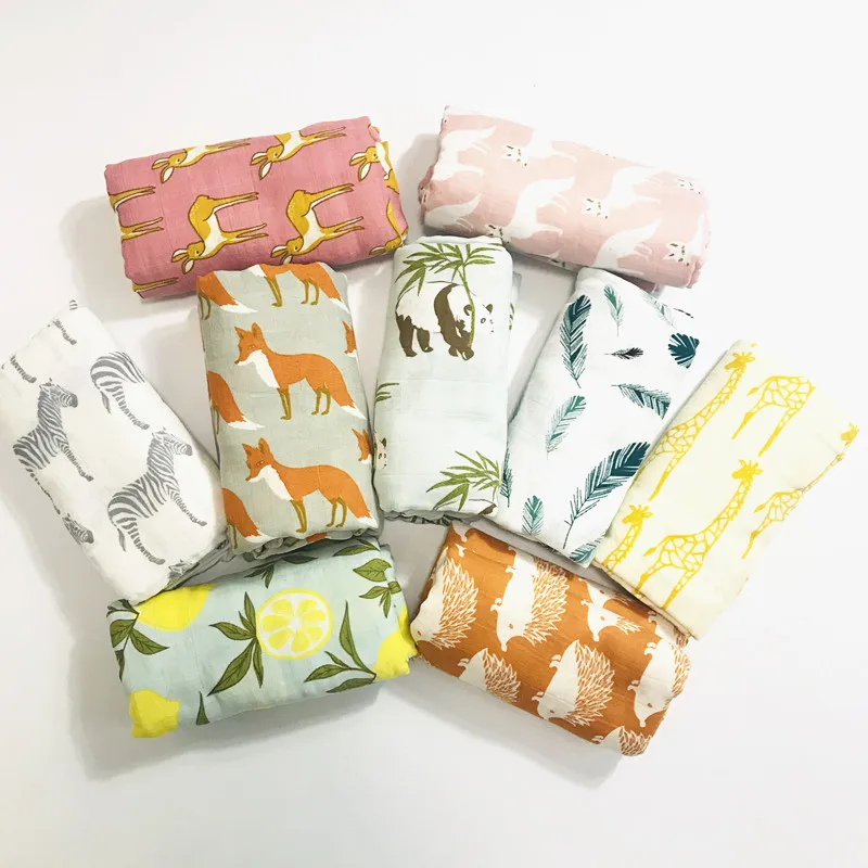 

100% organic cotton baby Swaddle Wraps Cotton Baby muslin Blankets Newborn muslin quilt