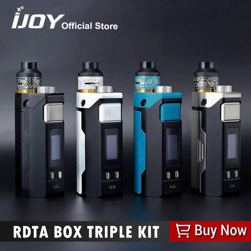 

New Original IJOY RDTA BOX TRIPLE Electronic Cigarette Kit powered by triple 18650 battery RDTA BOX vape kit