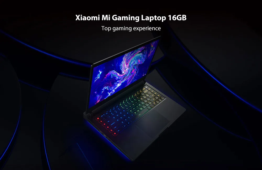 Xiaomi Mi Gaming Laptop 15.6 inch Windows 10 Home Chinese Version Intel Core i7-8750H Hexa Core 2.2GHz 16GB RAM 256GB SSD + 1TB HDD Dual WiFi Bluetooth 4.1 HDMI Type-C Camera