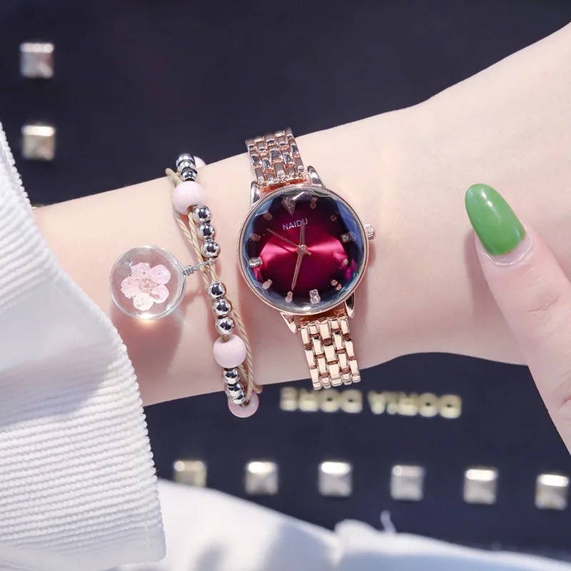 Роскошные женские часы-браслет, водонепроницаемые простые маленькие часы, женские модные повседневные часы с кристаллами, звездное небо, женские часы, бренд, новинка