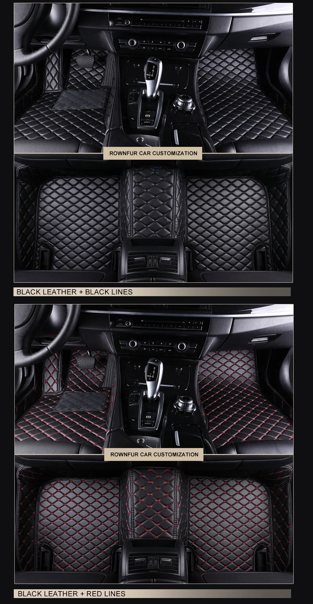 AUTOROWN Leather Car Floor Mats For Mercedes Benz S500 w220, w222, long w221, w140 Automobile Interior Accessories 3D Floor Mat