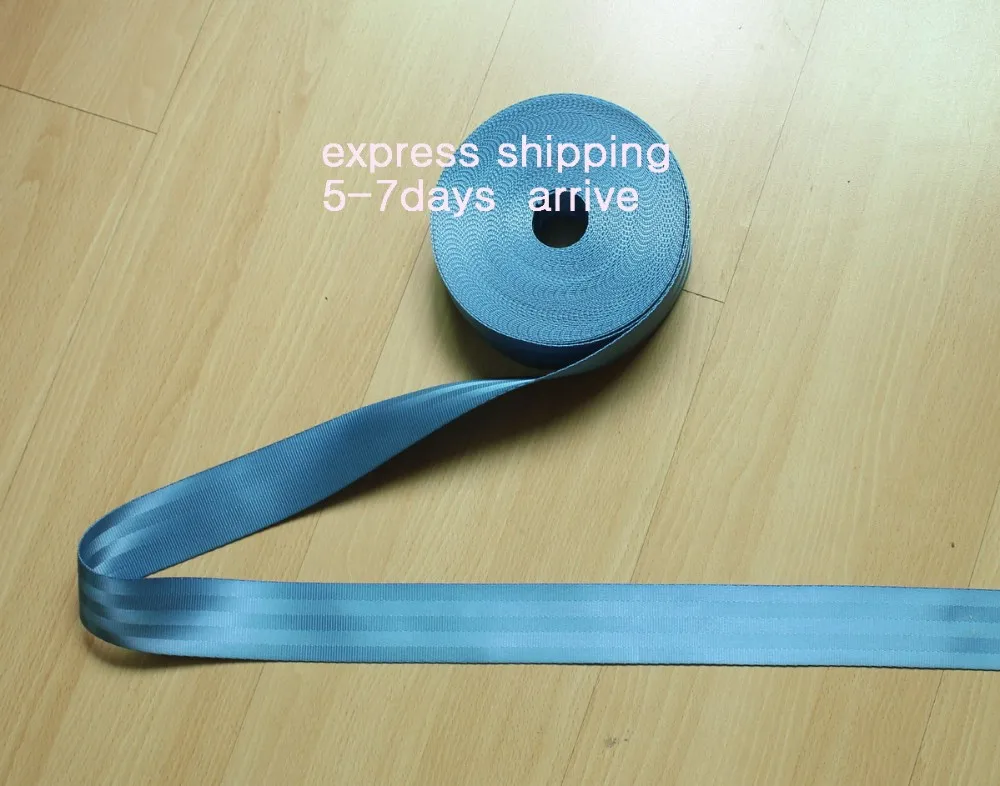 

6 meters Roll Seat Belt Webbing Safety Strap LIGHT BLUE Color 4.8cm Wide 5 Bars