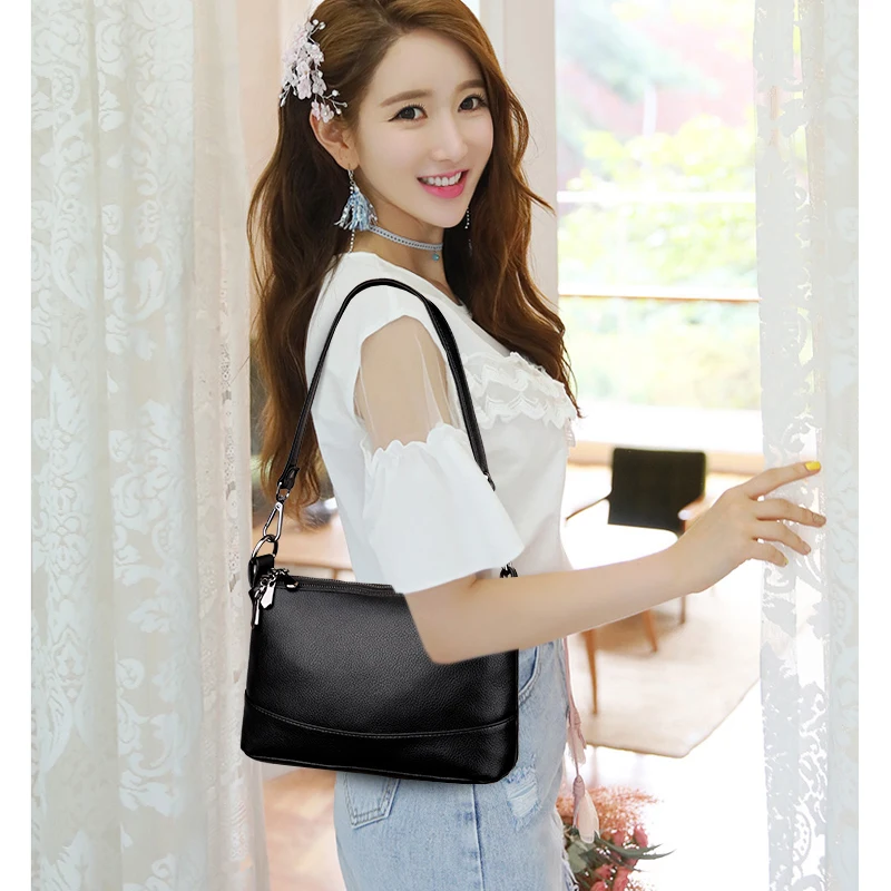2019 المرأة حقيبة ساع صغيرة Crossbody حقائب للنساء الجلود حقيبة كتف الإناث حقائب عالية الجودة خمر قذيفة حقيبة جديد