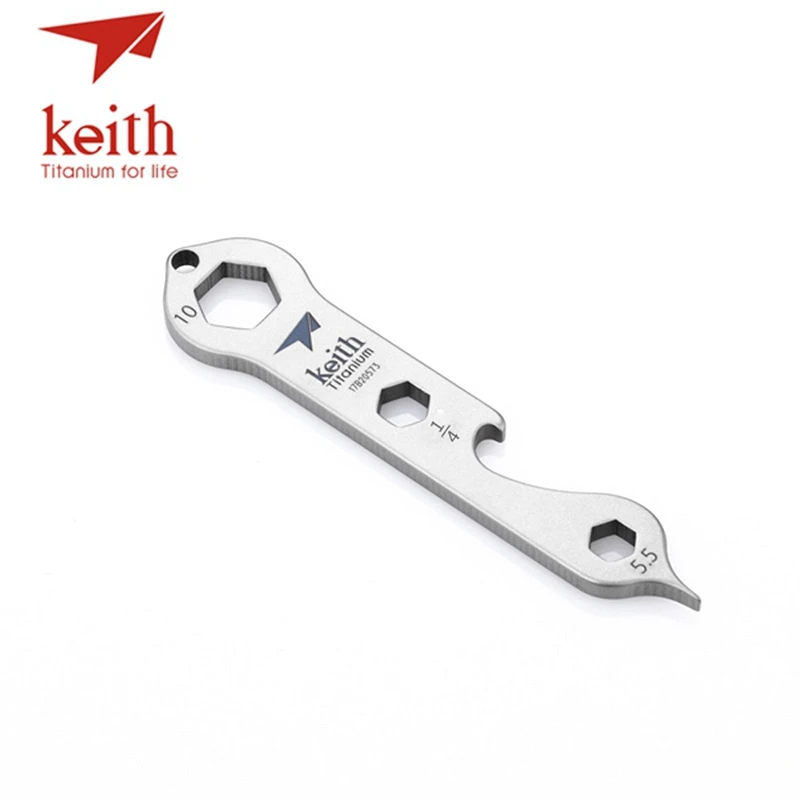 Многофункциональный EDC инструмент Keith Pure Titanium шестигранная открывалка для