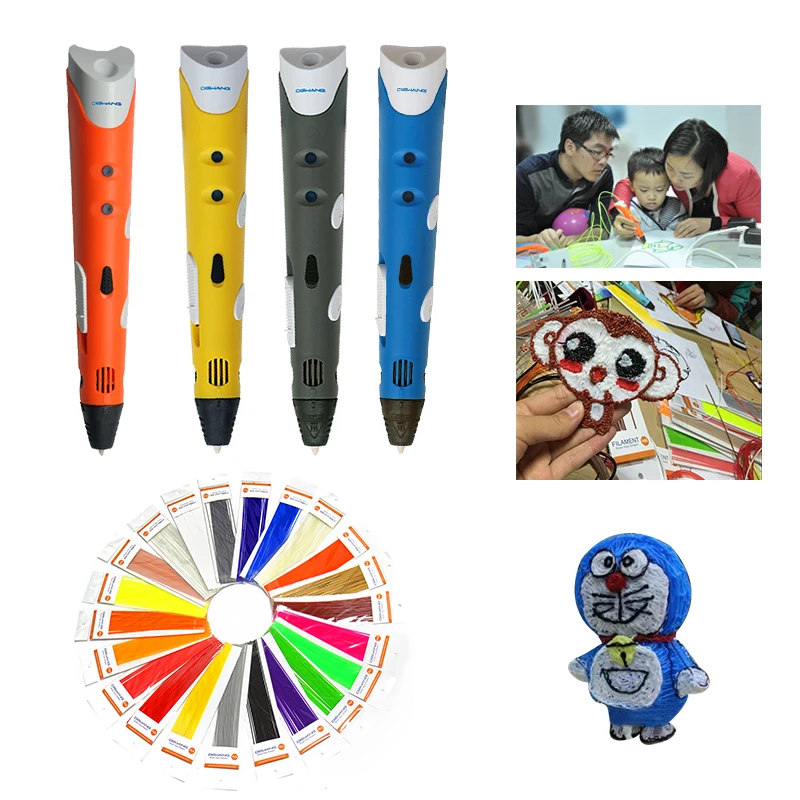 

DEWANG Brand First Generation Grey 3d drawing pen Doodle With 20 Color 5M ABS Filament Free Shipping