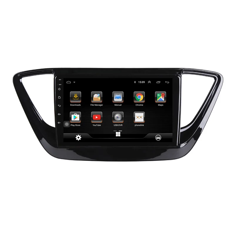 Discount 2.5D Android 8.1 Car DVD GPS For Hyundai Verna Solaris 2017 2018 2019 Car Radio Video Player head unit Navigation with wifi BT 18