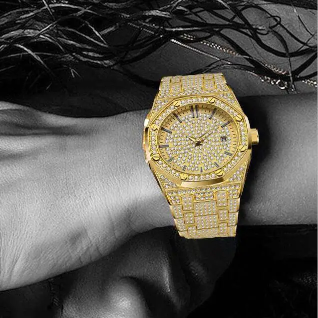 Дропшиппинг 2019 роскошные часы для мужчин Patek золотые Аналоговые