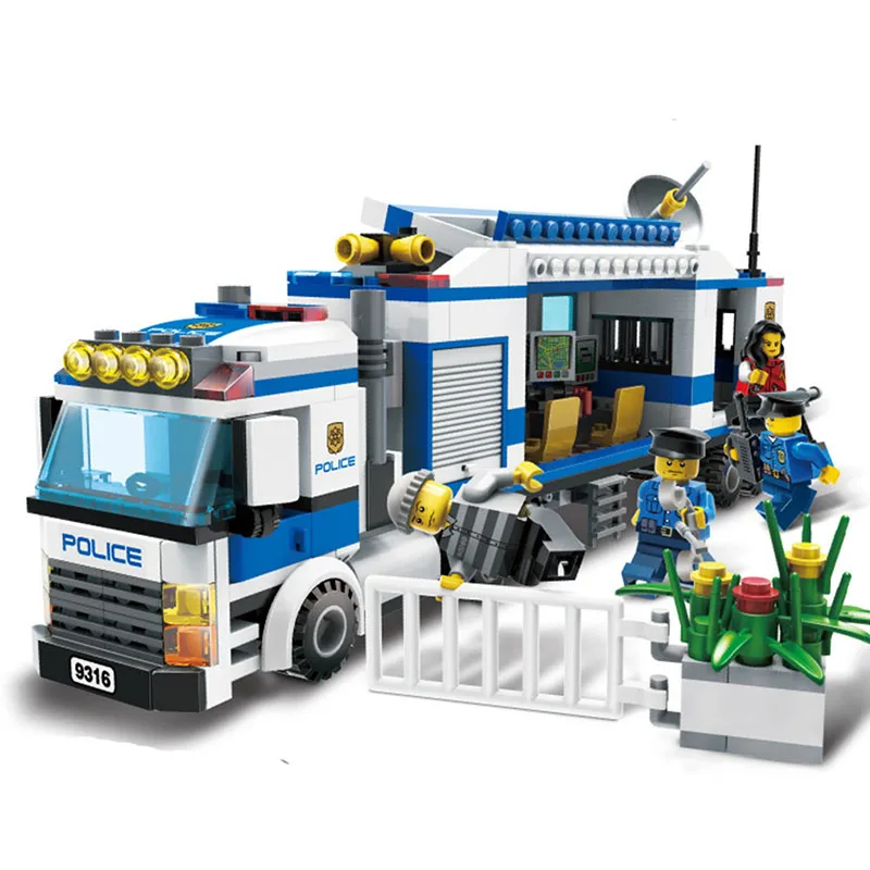 

StZhou City Police Mobile Police Unit Blocks 407pcs Bricks Building Blocks Sets Educational Toys For Children