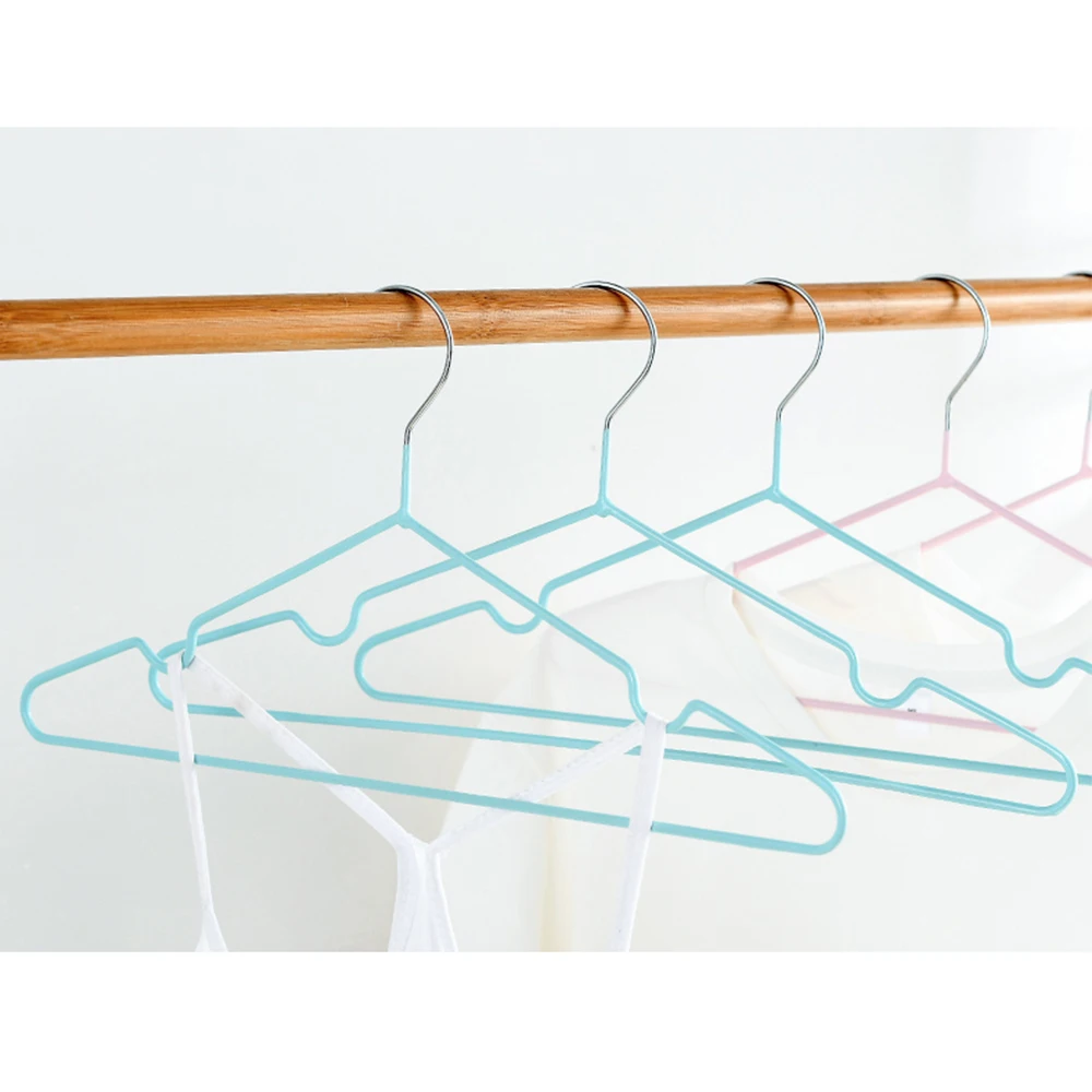 10pcs 40cm Adult Non-Slip Metal Hanger Hanging For Coats Jackets Pants Dress Clothes Accessories Rack Clothing Wardrobe Storage