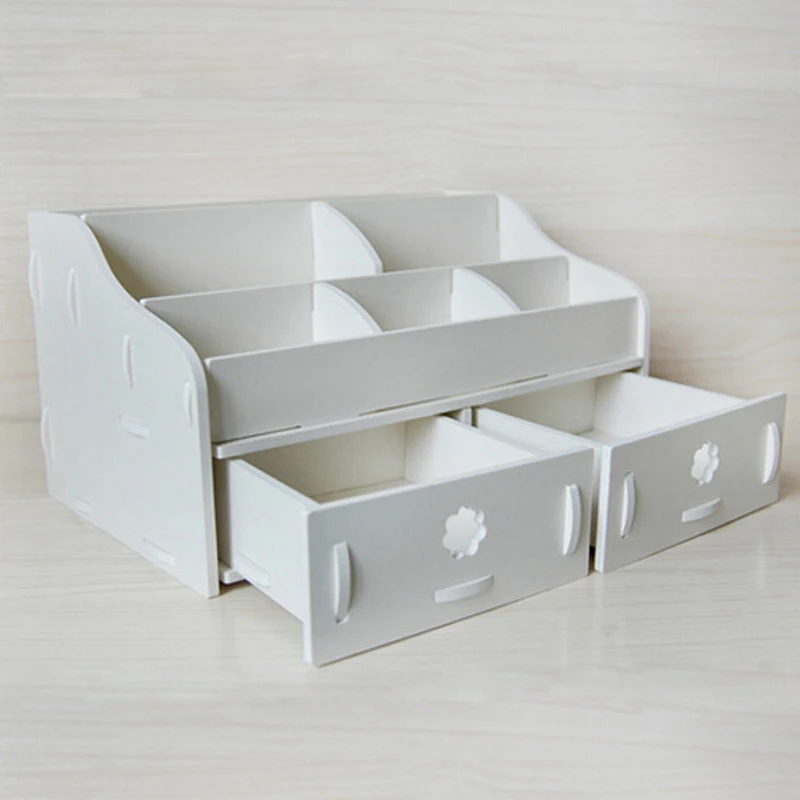 

Makeup organizer simple waterproof storage box European wooden beauty debris desktop multifunctional household tools 30X18X15cm
