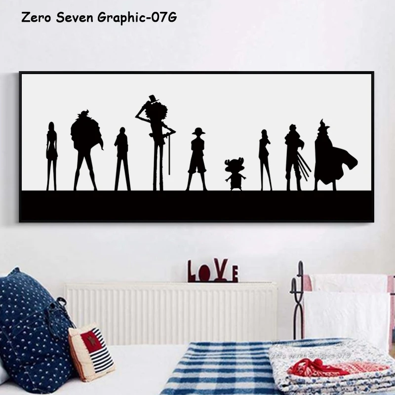 07g Black And White Simple Japanese Anime One Piece Banner Canvas Art Painting Print Poster Picture Wall Home Decorative Buy At The Price Of 2 80 In Aliexpress Com Imall Com
