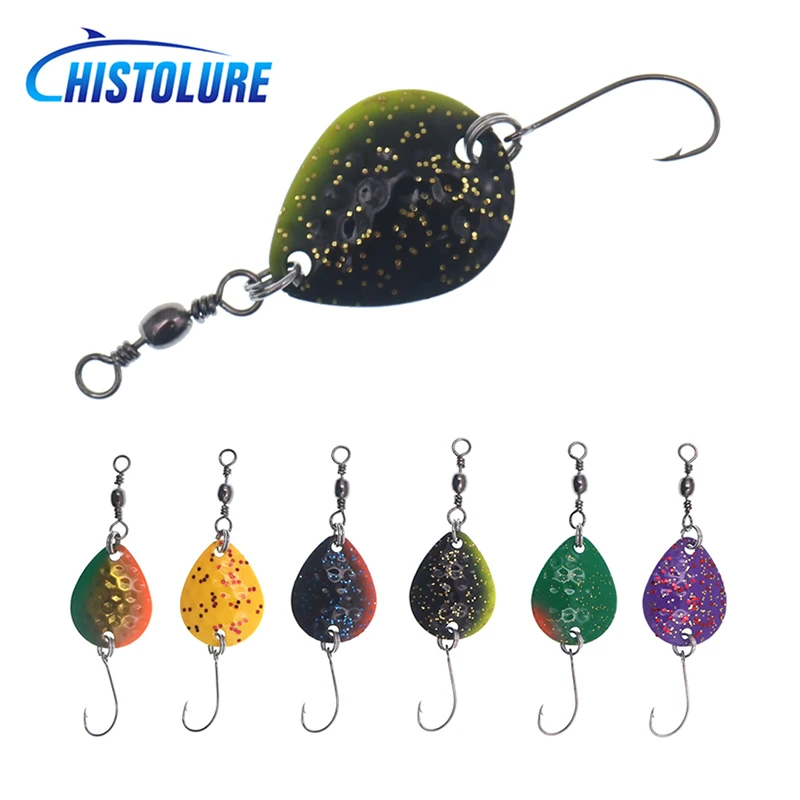 

new 2g23mm micro trout spoons ultralight brass fishing spoons single hook metal Bait Fishing Lure pike perch fishing pesca