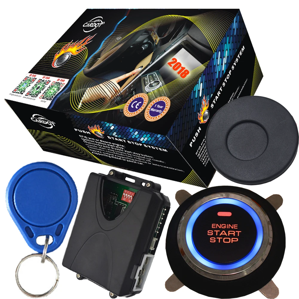 security car push engine startbutton transponder keyless engine