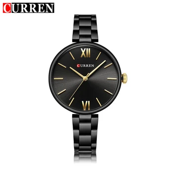 

CURREN Women Watches Montre Femme Fashion Ladies Stainless Steel Bracelet Big Dial Quartz Wristwatches Relogio Feminino 9017