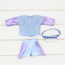 Blyth кукла ледяной шарнир тело licca тело крутая флуоресцентная пурпурная рубашка с спортивной сумкой