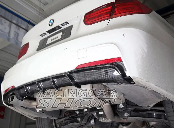 P Style REAL CARBON FIBER REAR DIFFUSER FOR BMW F30 3-SERIES SEDAN M-TECH M-Sport BUMPER 320i 328i