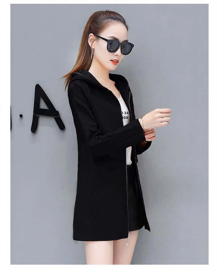Длинный лонгслив Пальто Chic ветровка для девочек уличная Весна 2019 Для женщин