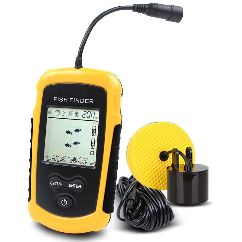 

100M Outdoor Fishing Fish Finder Portable Wired Alarm Sonar Sensor Transducer Detector Backlight With Echo Sounder Fish Finder