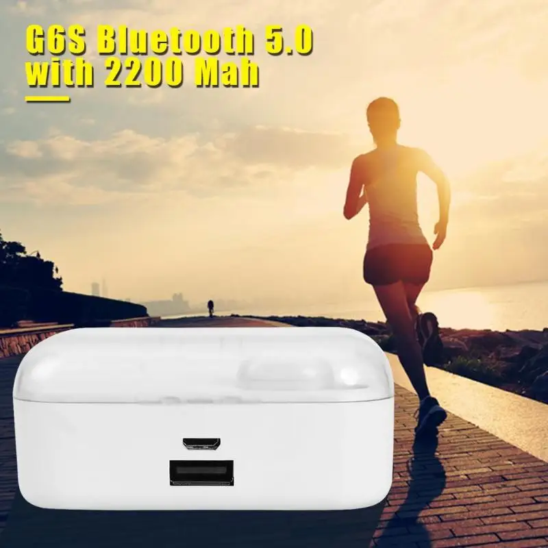 

G6S Mini Wireless Bluetooth 5.0 Stereo In-Ear Earphone for iOS Android Long Standby Time Listening Songs For 3.5 Hours