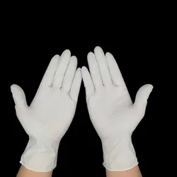 100 шт зеленые прямые латексные перчатки одноразовые перчатки для защиты пальцев приготовление пищи кулинарные рукавицы для кухни пищевая