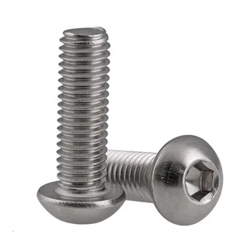 

2pcs M6 304 stainless steel round head socket head cap screw Hexagon socket side caps screws 45mm-100mm Length