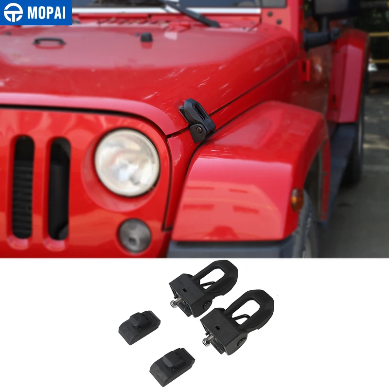 

MOPAI Car Engine Lock for Jeep Wrangler 2007 Up Car Hood Latch Lock Catch Cover Protect for Jeep Wrangler JK Accessories Styling