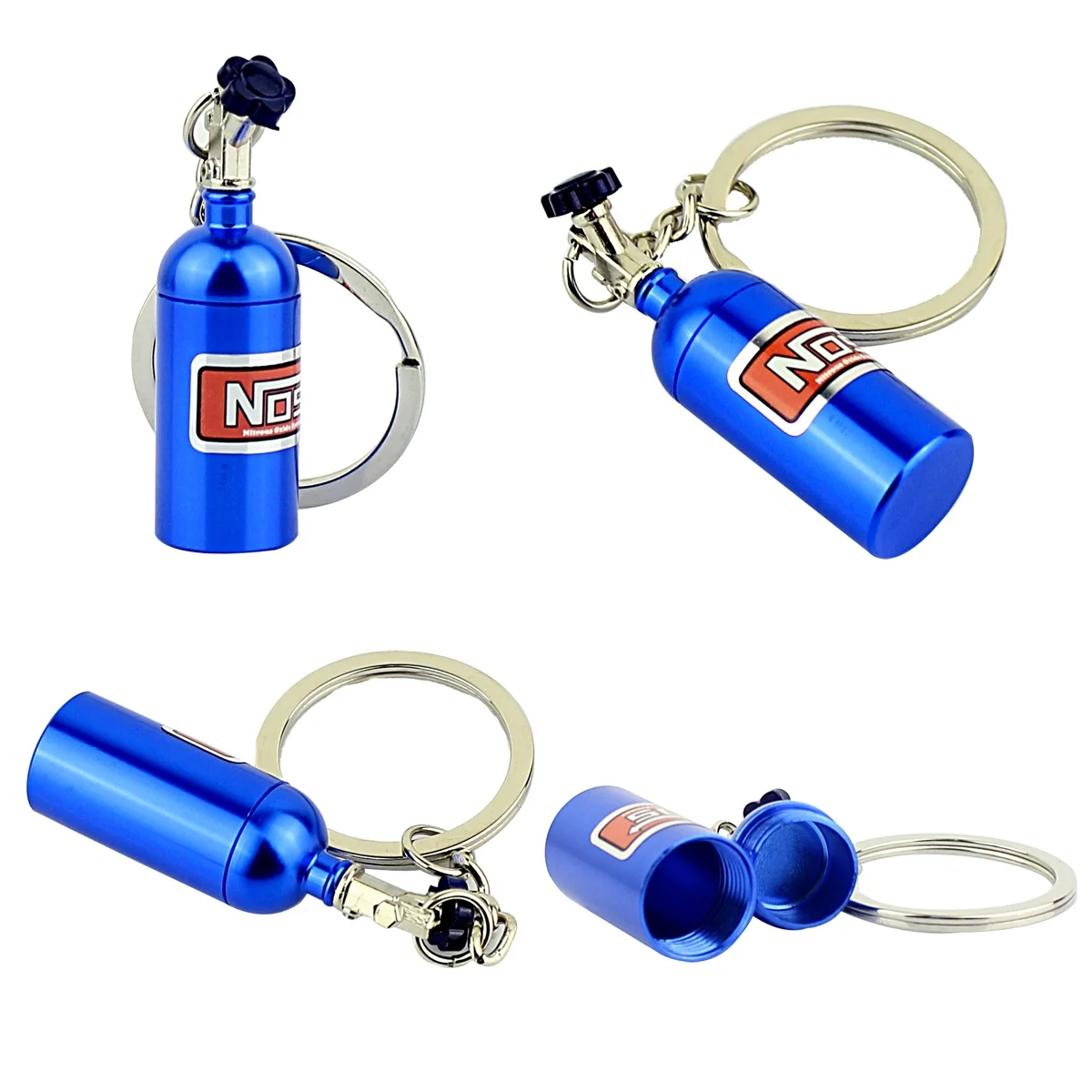 100Pcs/Lot Turbo Keychain Mini Nitrous Oxide Bottle Keyring Stash Pill