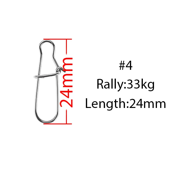JACKFISH нержавеющая сталь поворотный безопасности защелки 50 шт./лот черный/серебристый Быстрый Зажим Замок вращающиеся Твердые кольца Рыбалка Разъем - Цвет: 4