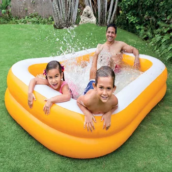 

INTEX 229*147*46CM Family Inflatable Swimming Pool Adult Inflatable Bathtub Baby Play Pool Infant Sand Pool With Pump
