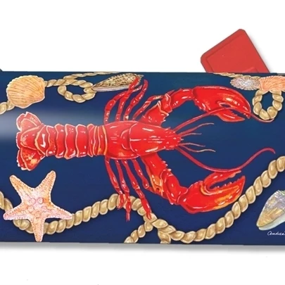 

Magnet Works Lobster With Nautical Ropes Original Magnetic Mailbox Wrap Cover
