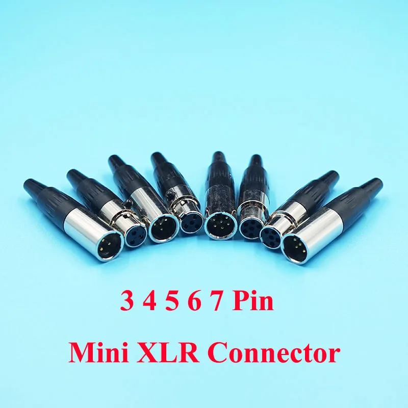 10 шт./лот высокое качество мини XLR 3 4 5 6 7 контактный штекер маленький аудио разъемы