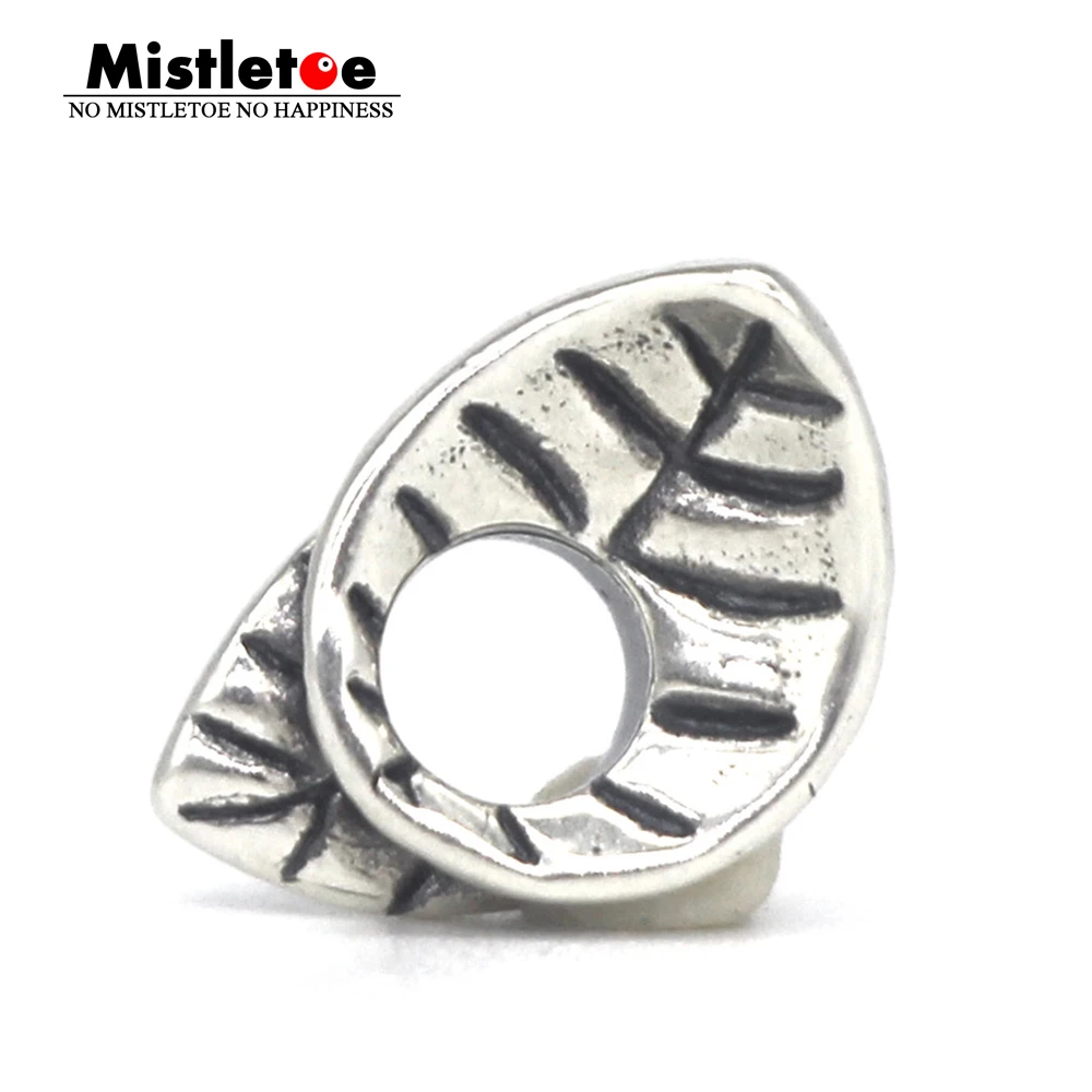 

Mistletoe 925 Sterling Silver Spring Leaves Charm Bead Fit European Troll Bracelet Jewelry