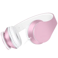Wired Headphones with Microphone Over Ear Stereo Headset Bass Big Earphone for PC Laptop Android phone MP3 MP4 PC computer