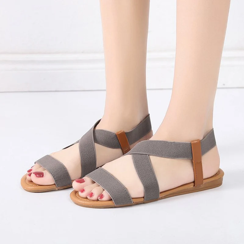 

2019 Women's Sandals Spring Summer Ladies Shoes Low Heel Anti Skidding Beach Shoes Peep-toe Fashion Casual Walking sandalias