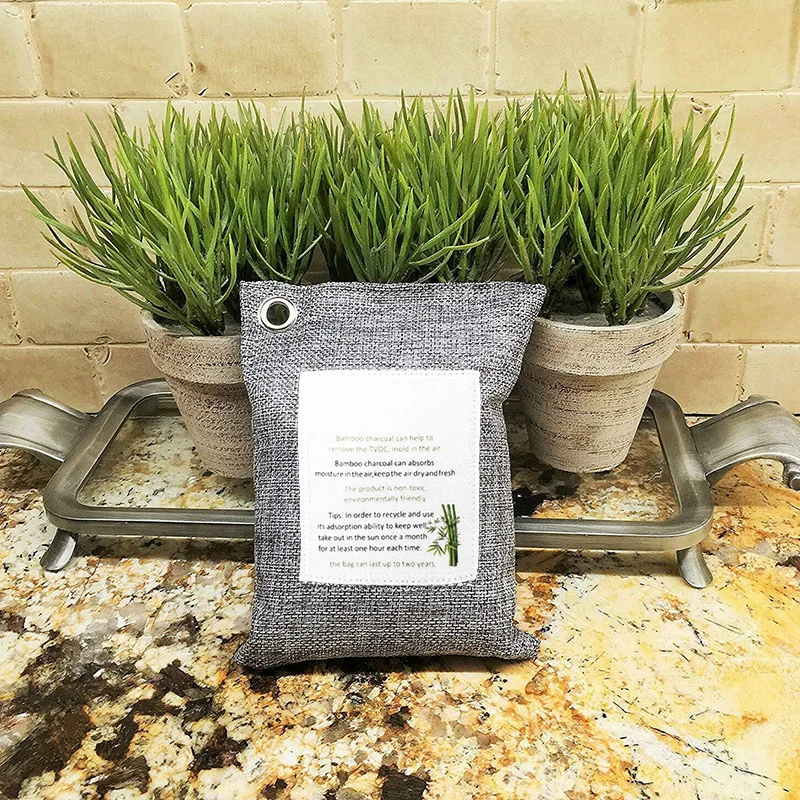 

5 Bags Activated Bamboo Air Purifying Bag Carbon Freshener Odor Purifier Natural