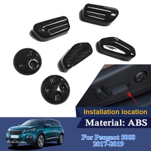 QCBXYYXH автомобильный Стайлинг автомобильное сиденье Регулируемый кожух украшение Блестки для peugeot 5008- автомобильные аксессуары украшение блестки