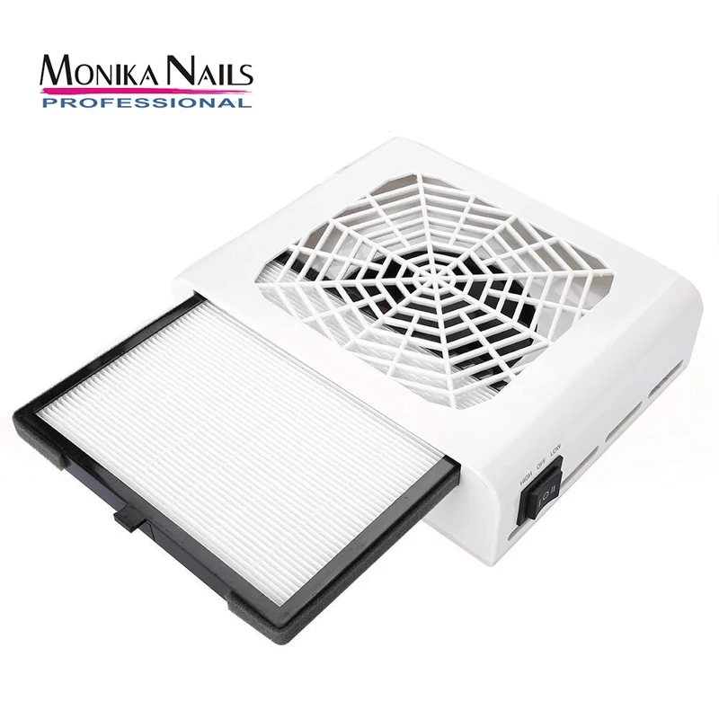 

Monika Nail Dust Suction Collector Nail Grinding Polishing Dust Suction Extractor Filter Nail Vacuum Cleaner