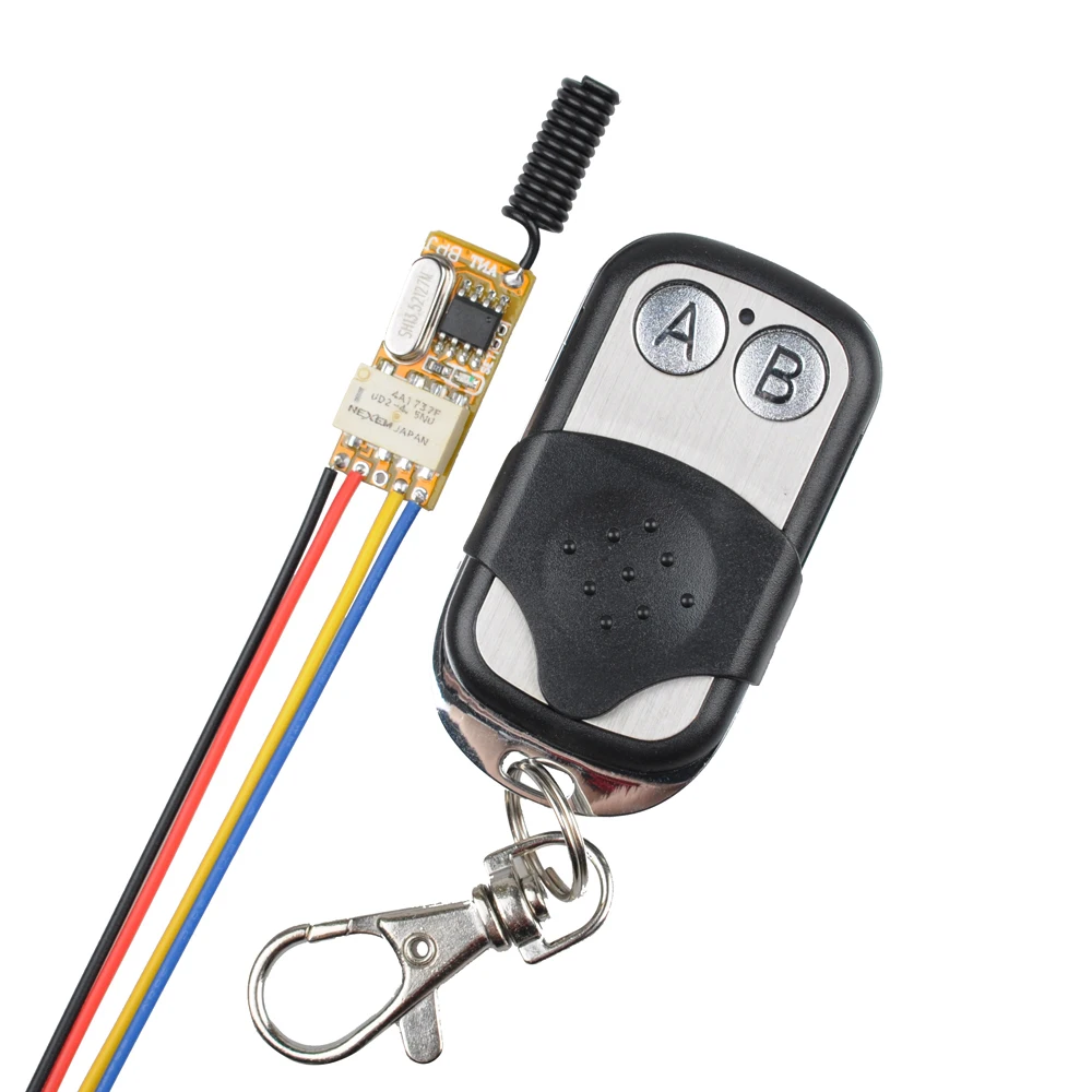 

Smart Remote Control Switch 3.7V 4.5V 5V 6V 9V 12V Relay Contact Wireless Switch Learning ASK Portable LED Remote Lighting 50PCS