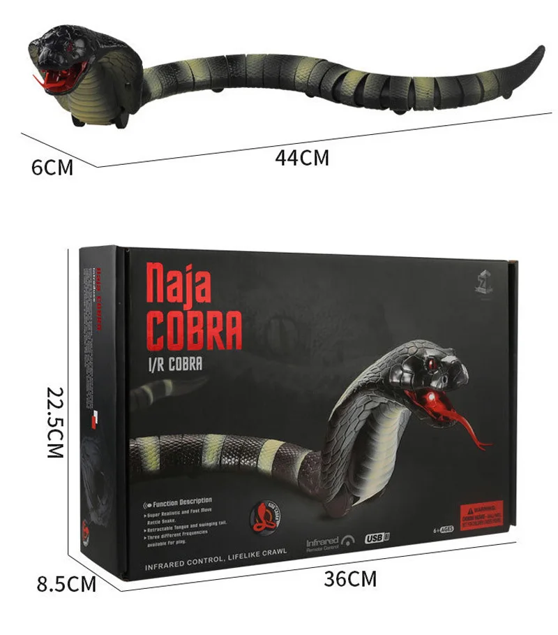 Новейшая игрушка Kitoz RC Snake Naja Cobra Viper с пультом дистанционного управления