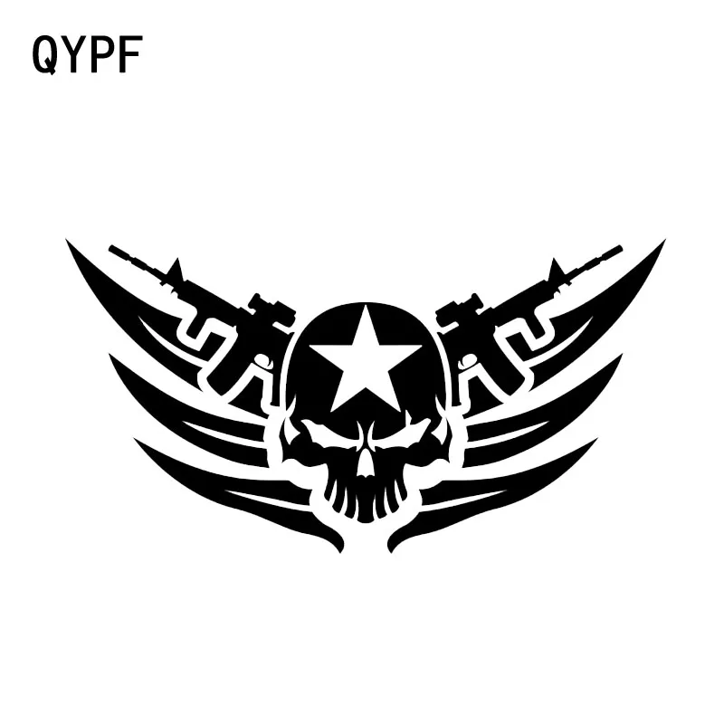 QYPF 18 1*9 5 см Прекрасный Череп Крылья Ангела графические виниловые наклейки на