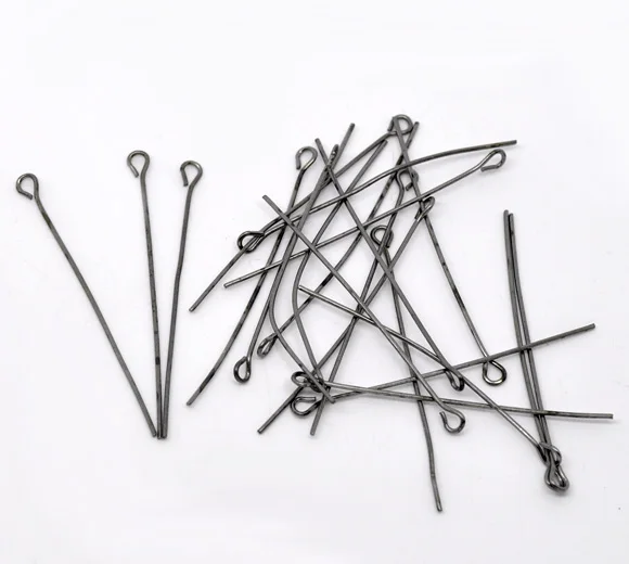 

DoreenBeads Alloy Eye Pins Gunmetal 4.2cm(1 5/8") long, 0.7mm ( gauge), 150 PCs