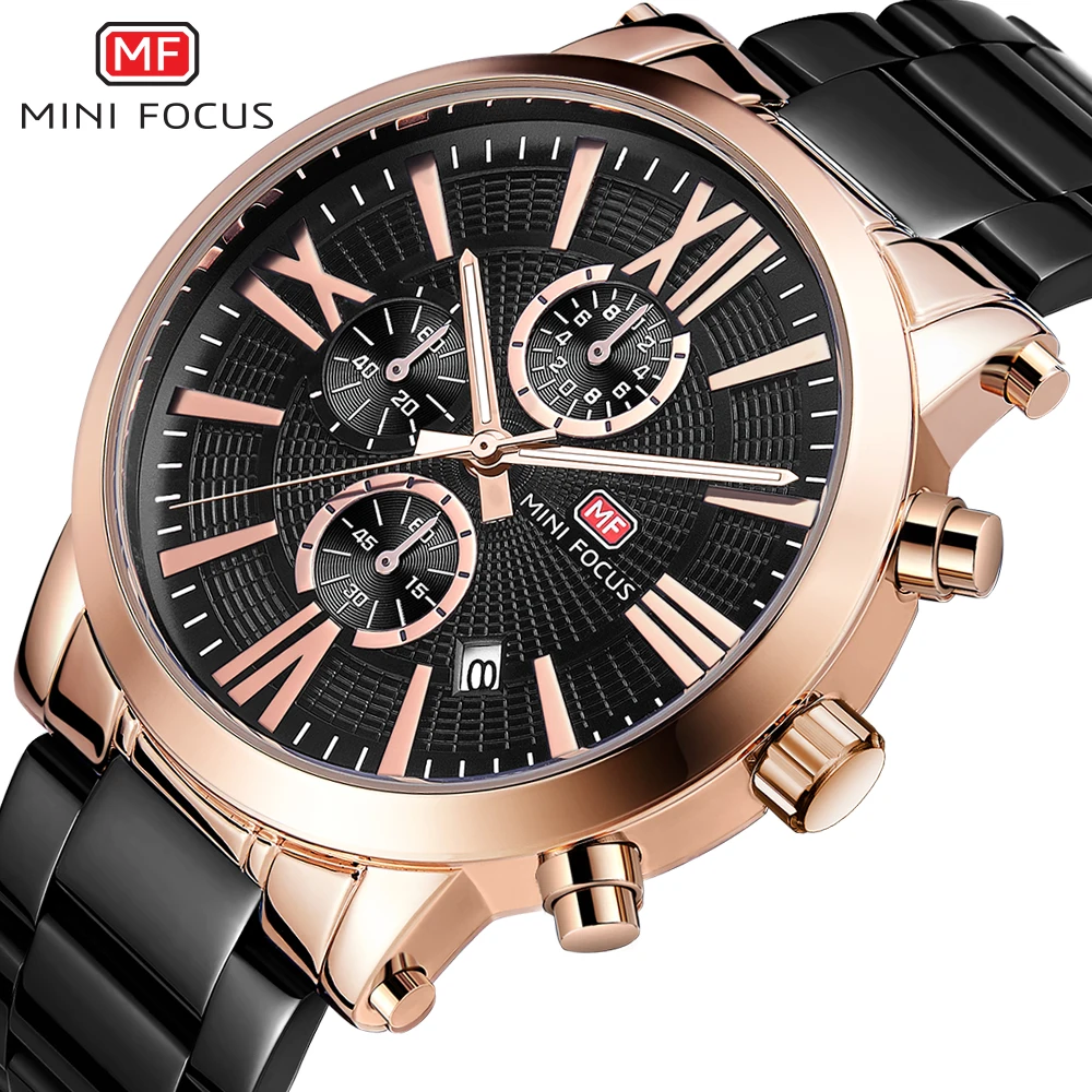 

MINIFOCUS 2019 Watches Men Sport Chronograph Fashion Watch Men's Mesh Band Waterproof Casual Quartz Wristwatch Relogio Masculino