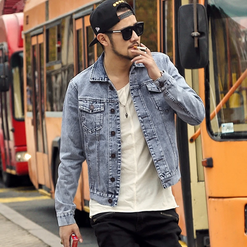 how to style a light blue denim jacket